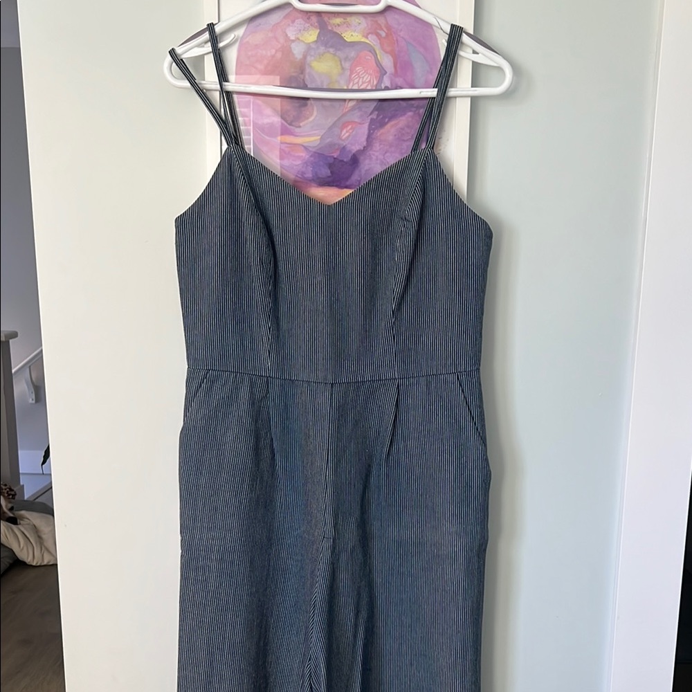 Stylish Blue Striped Jumpsuit